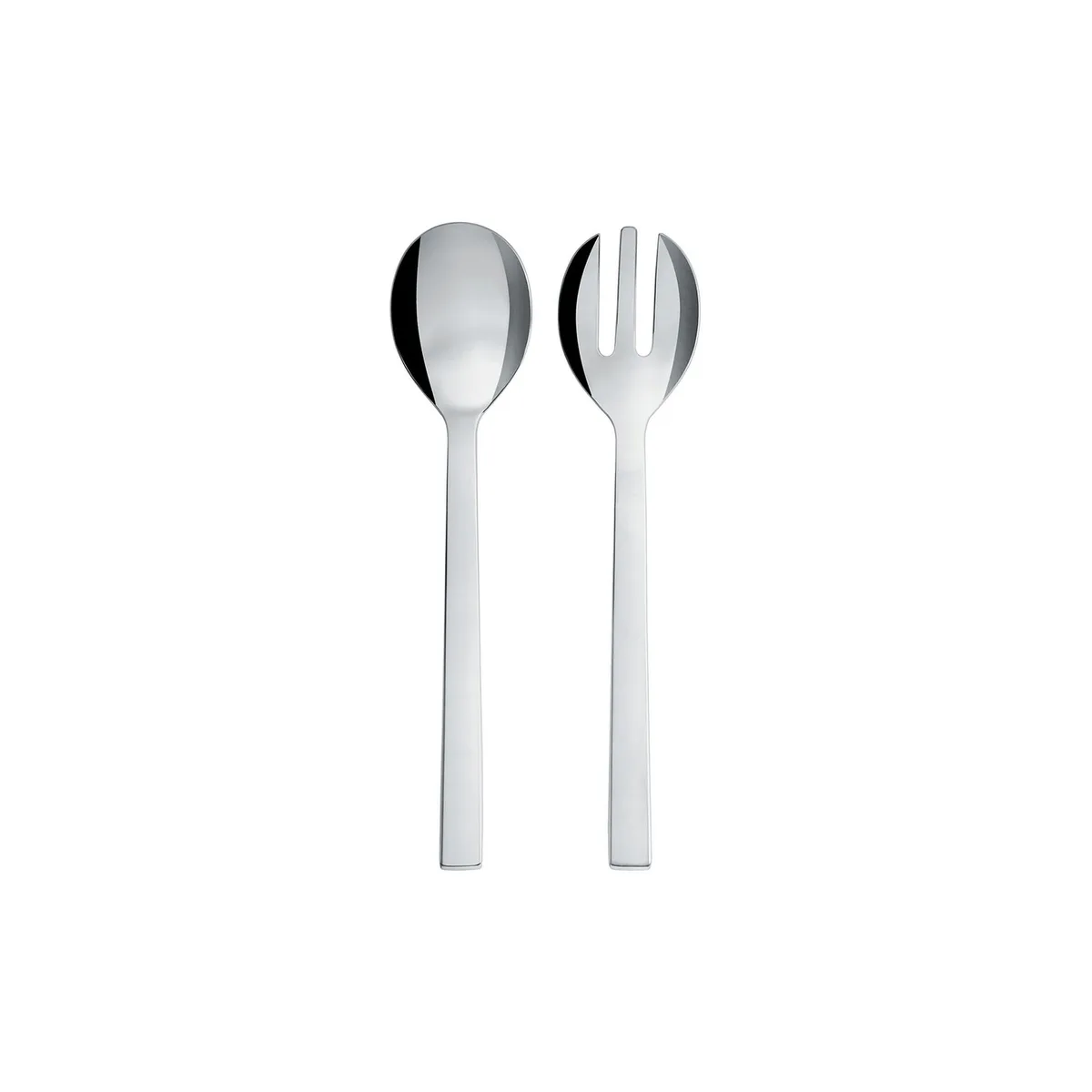 Salatbesteck Santiago - Metall - polierter rostfreier Stahl - Designer David Chipperfield by Alessi – product photo