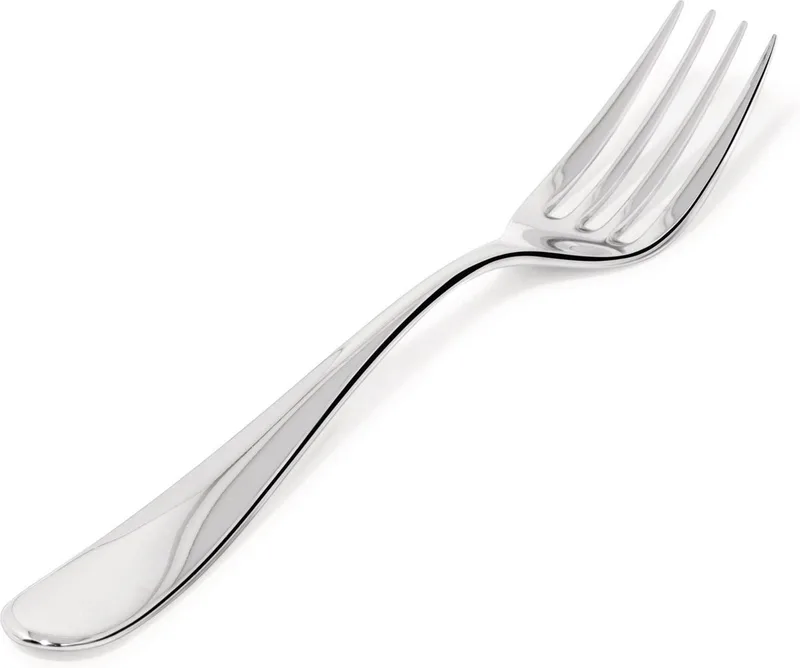 Serveervork Nuovo Milano - 5180/12 - Ontworpen door Ettore Sottsass - Hoogwaardig 18/10 Roestvrij Staal - Elegant en Tijdloos Design - Vaatwasserbestendig - Ideaal voor het Serveren van Diverse Gerechten​ de Alessi en Zilver – photo du produit