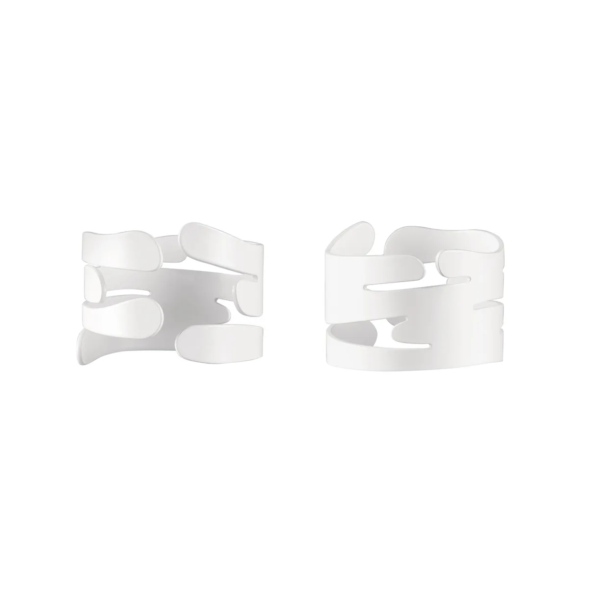 Serviettenring Bark - Weiß - Stahl - Designer Donia Maaoui de Alessi – photo du produit