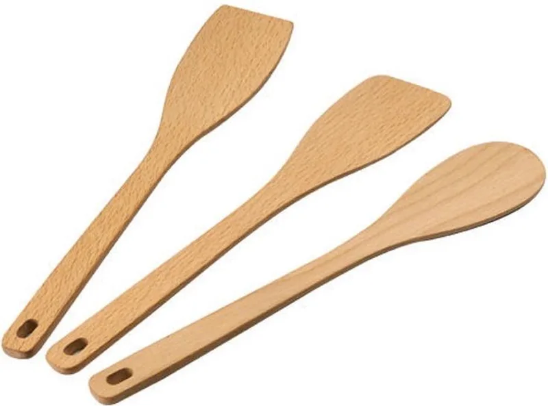 Spatelset - AJM27SET - Hout - 3 stuks - door Jasper Morrison by Alessi in Bruin – product photo