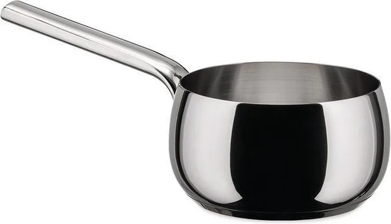Steelpan Mami - SG105/14 - Ø 14,5 cm / 1 liter - Ontworpen door Stefano Giovannoni - Hoogwaardig 18/10 Roestvrij Staal - Geschikt voor Inductie - Vaatwasserbestendig - Modern en Functioneel Design voor Sauzen en Kleine Porties by Alessi in Zilver – product photo