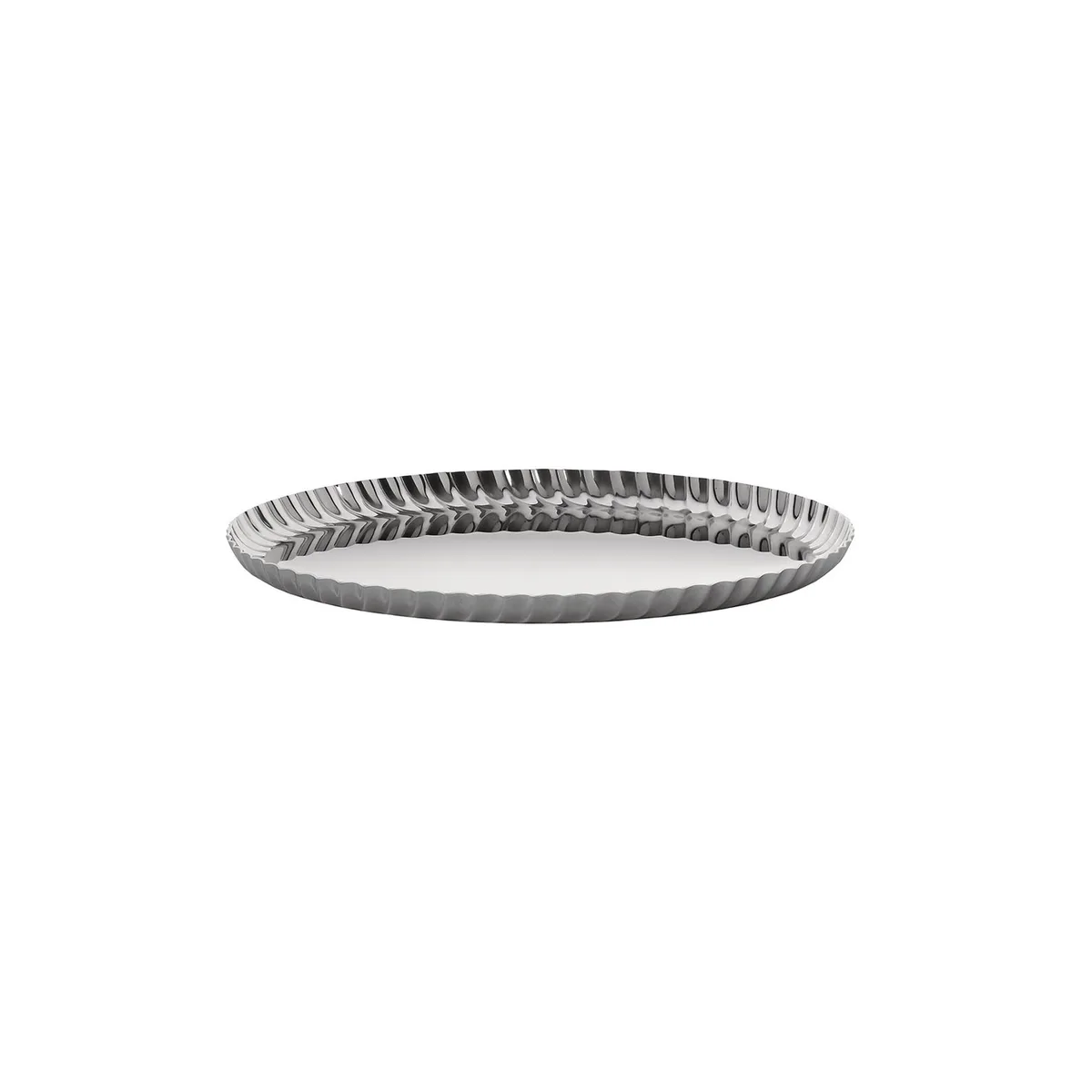Tablett Pleats - Metall - rostfreier Stahl - Designer Jin Kuramoto von Alessi – Produktfoto