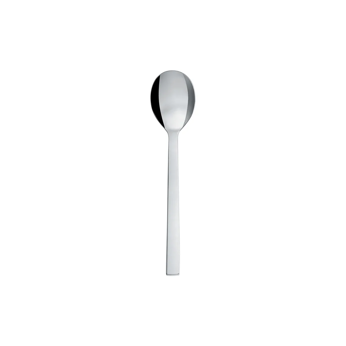 Teelöffel Santiago - Metall - polierter rostfreier Stahl - Designer David Chipperfield von Alessi – Produktfoto