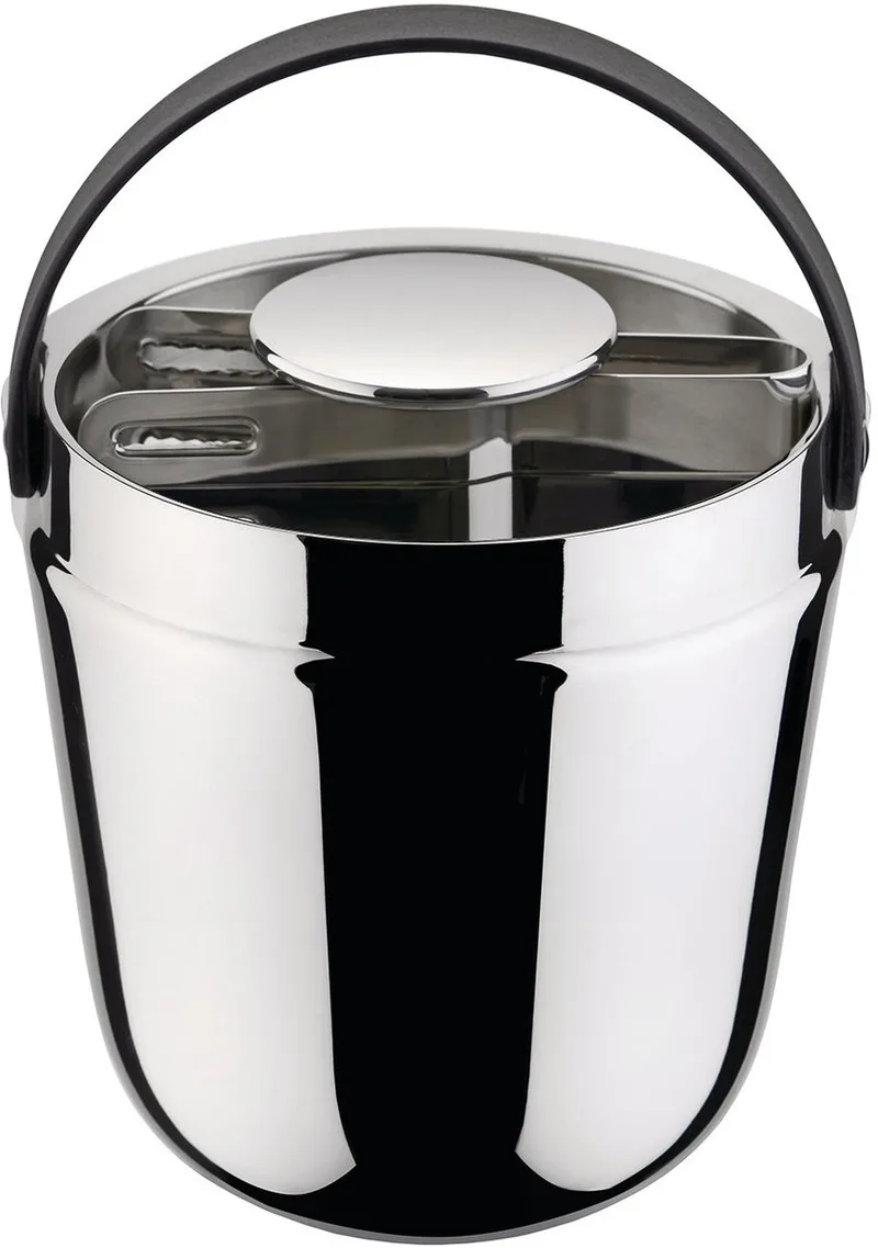 The Tending Box ijsemmer met deksel en ijstang by Alessi in Gepolijst rvs – product photo