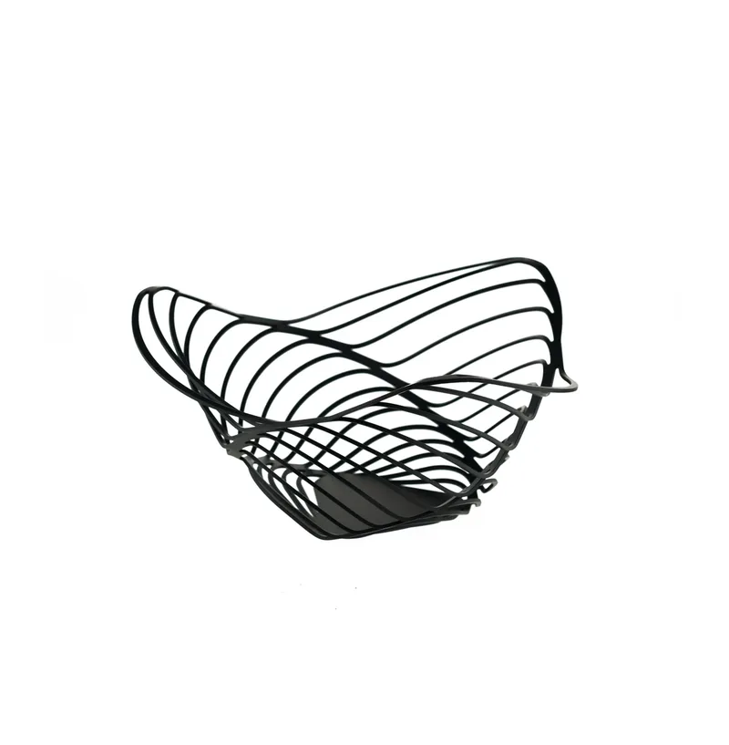 Trinity hoher Obstkorb 26 cm Schwarz van Alessi – productfoto