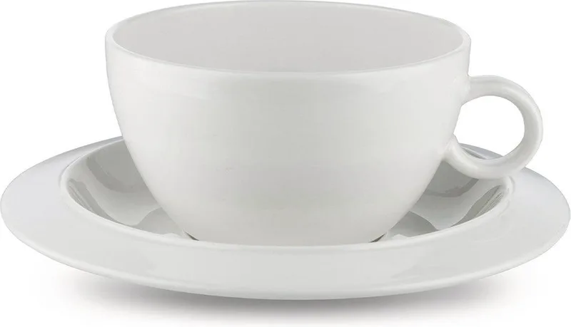 Twee Kop-met-schotel-Thee-Set-Bone-China. by Alessi in Bone china wit – product photo