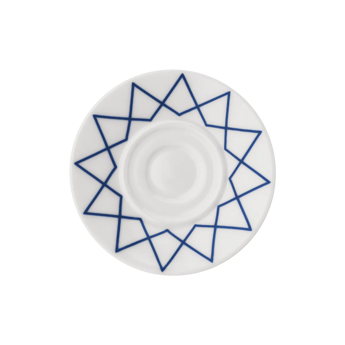 Untertasse La Bella Tavola - Blau - Feines Porzellan - Designer Ettore Sottsass de Alessi – photo du produit