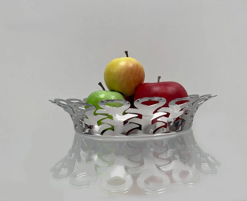 Vimini-RVS-Brood/Fruit-Mand-25cm by Alessi in Gepolijst rvs – product photo
