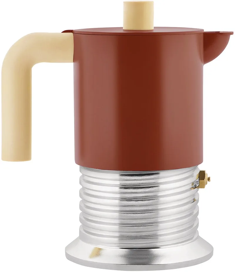 Vite Percolator - 3 kops - Inductie van Alessi in Bruin – productfoto