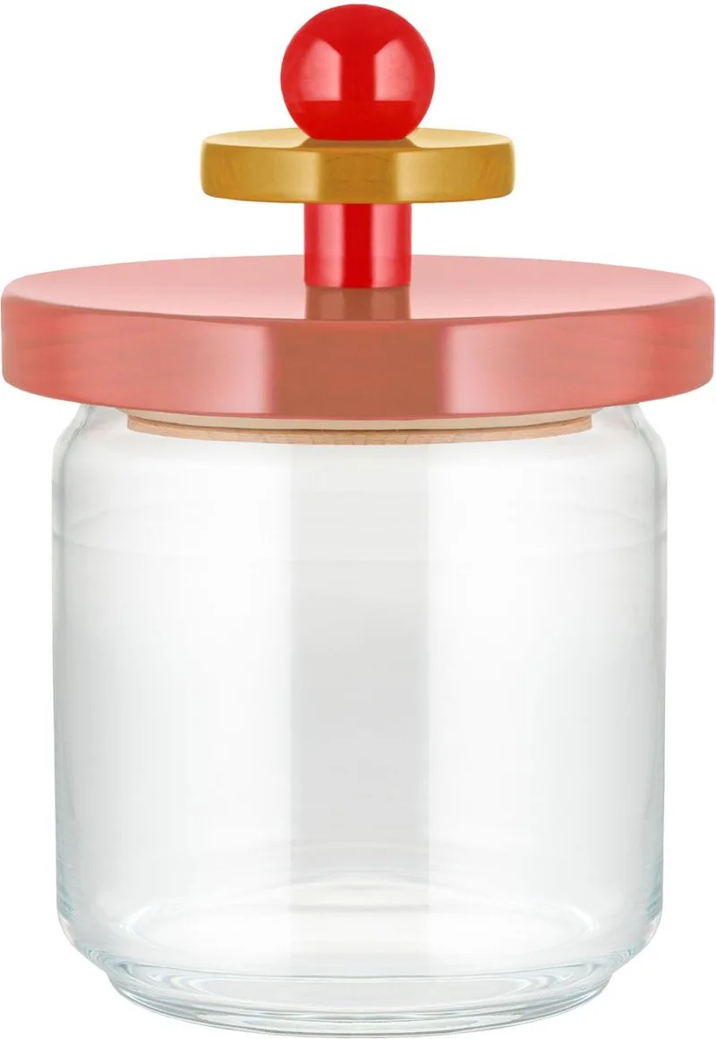 Voorraadpot Twergi - ES16/74 2 - ø 12 cm / 750 ml - door Ettore Sotsass by Alessi in Roze – product photo