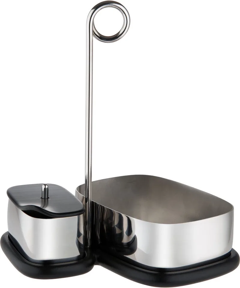VS07 2 Bibo thee- en koffieaccessoireset by Alessi in RVS – product photo