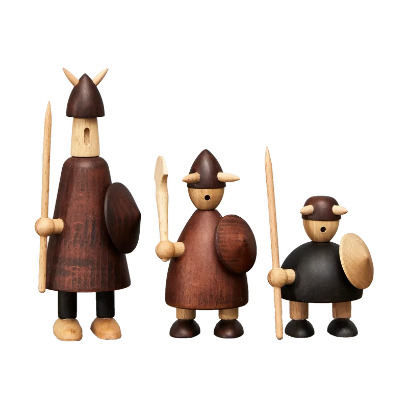 The vikings of Denmark Holzfigur 3 Teile Stained beech by Andersen Furniture – product photo