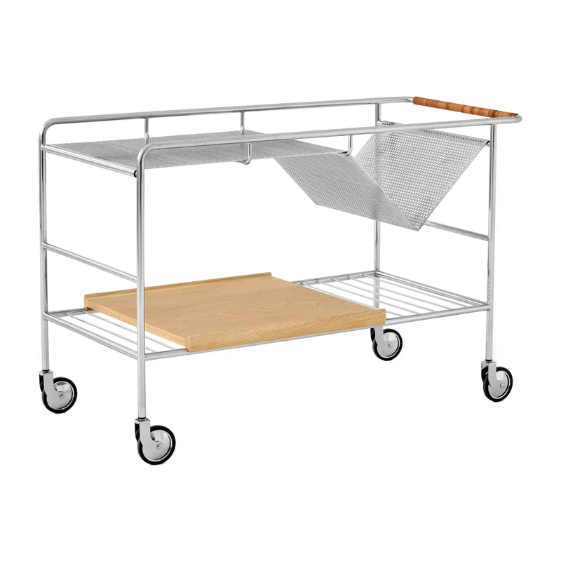 Alima Aufbewahrungswagen lackierte Eiche Chrome & lacquered oak by &Tradition – product photo