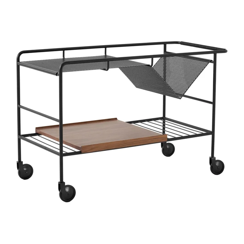 Alima Aufbewahrungswagen lackierte Walnuss Black & Walnuss lackiert by &Tradition – product photo