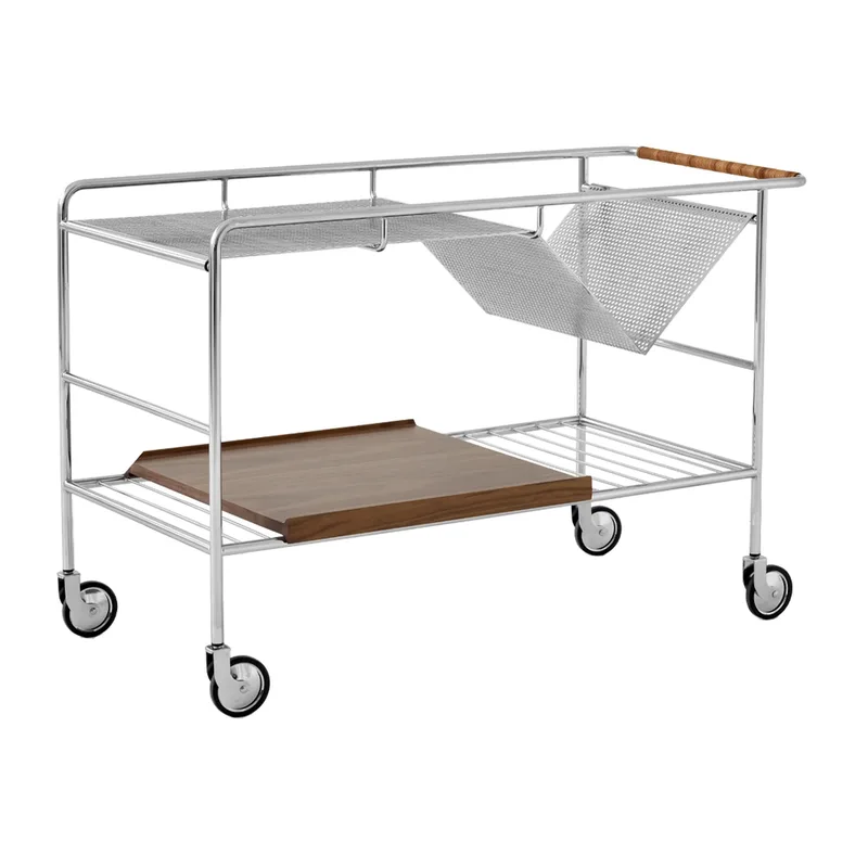 Alima Aufbewahrungswagen lackierte Walnuss Chrome & lacquered walnut by &Tradition – product photo