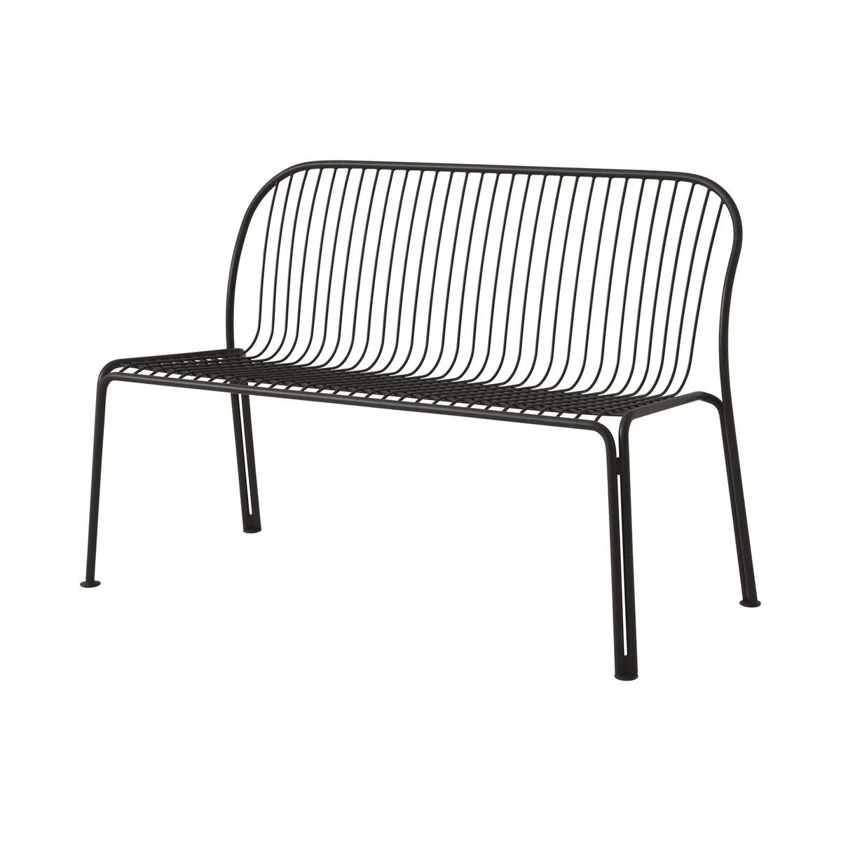 Bank mit Rückenlehne Thorvald - Schwarz - thermolackierter Stahl - Designer Space Copenhagen von &Tradition – Produktfoto