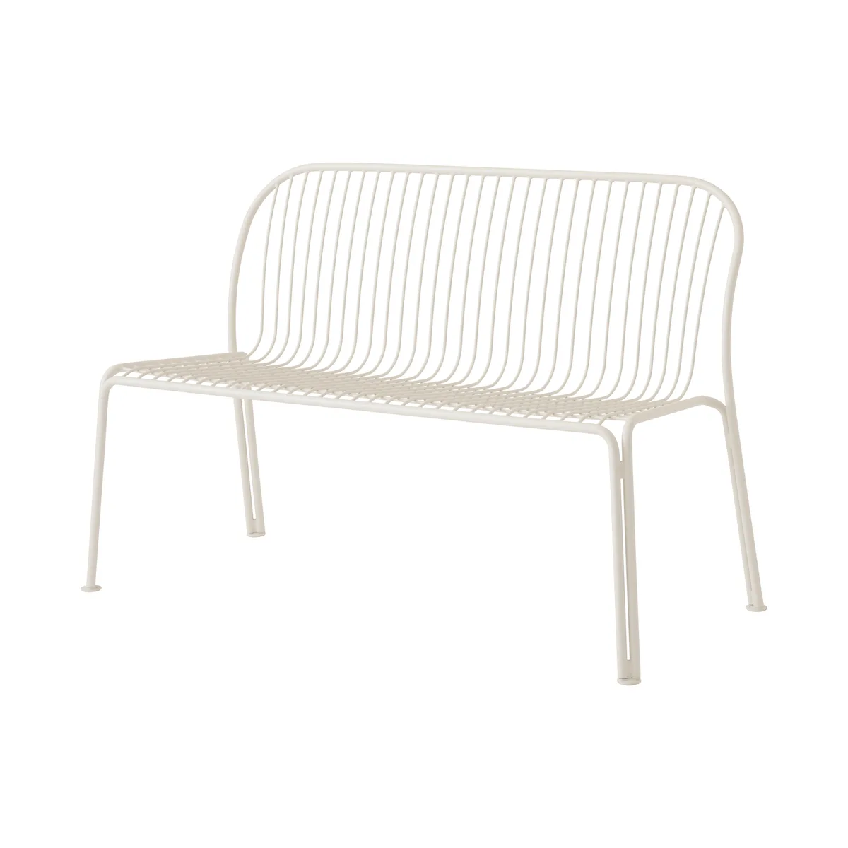 Bank mit Rückenlehne Thorvald - Weiß - thermolackierter Stahl - Designer Space Copenhagen van &Tradition – productfoto