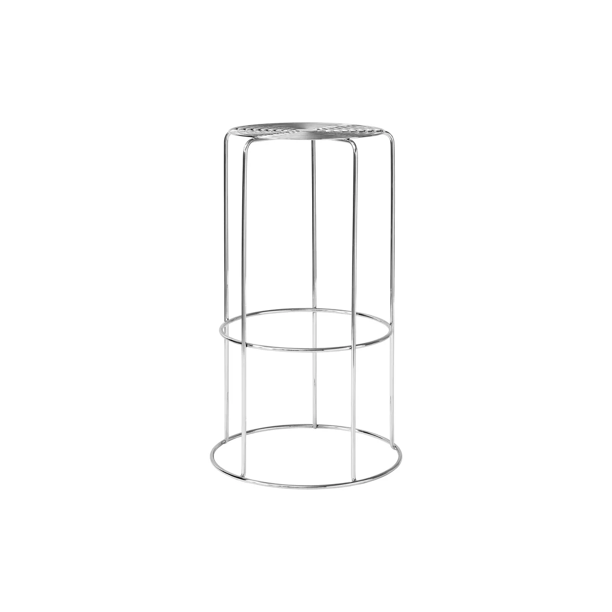 Barhocker Wire - Silber - Polierter Edelstahldraht - Designer Verner Panton van &Tradition – productfoto