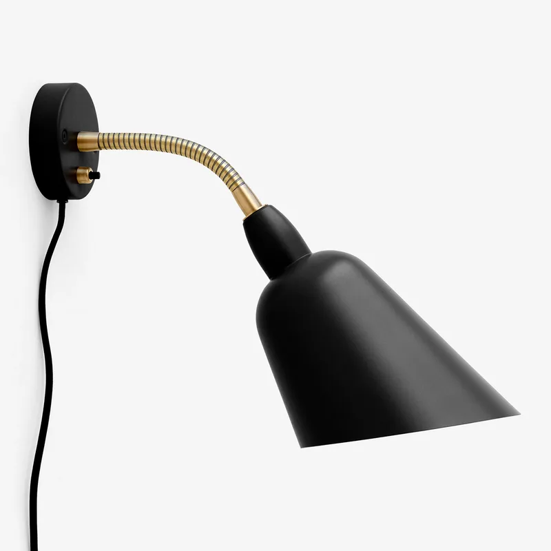 Bellevue AJ9 wandlamp Zwart/Messing - &Tradition - Woonkamer - Designer - Metaal - 1 lamp från &Tradition – produktbild