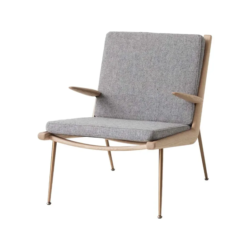 Boomerang HM2 Sessel Hallingdal 130 grau, Eiche weiß geölt från &Tradition – produktbild