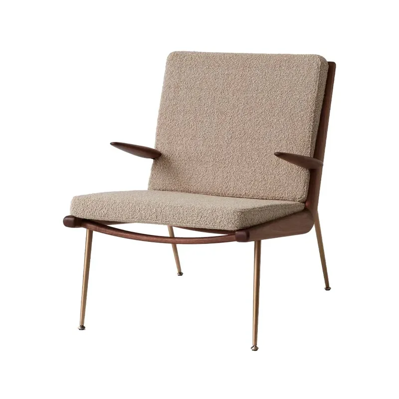 Boomerang HM2 Sessel Karakorum 003 beige, Walnuss geölt från &Tradition – produktbild
