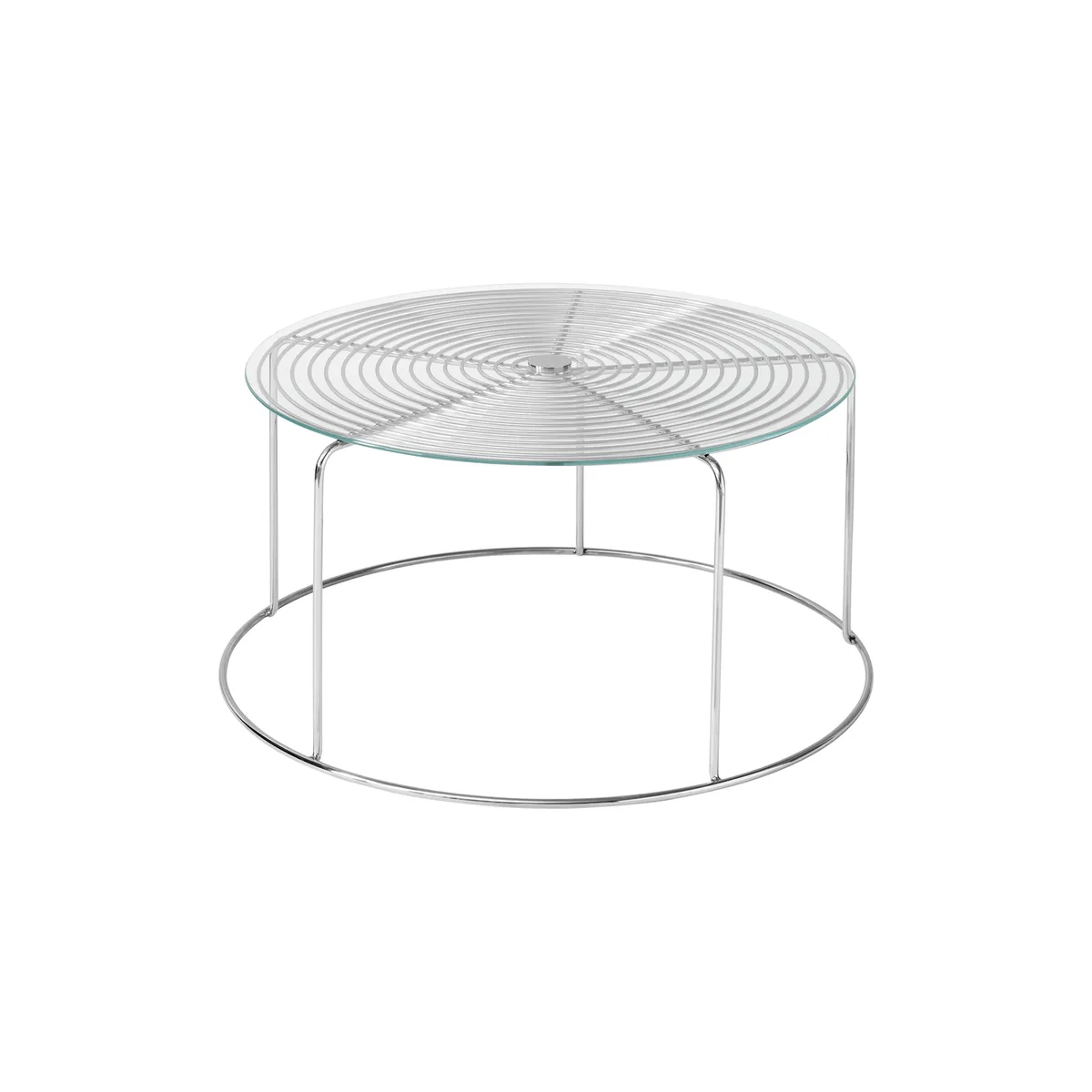 Couchtisch Wire - Silber - Polierter Edelstahldraht - Designer Verner Panton van &Tradition – productfoto