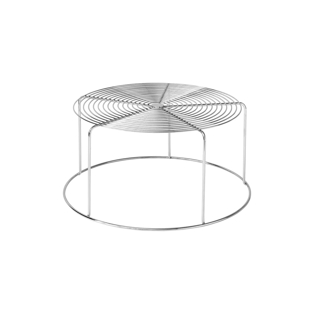 Couchtisch Wire - Silber - Polierter Edelstahldraht - Designer Verner Panton van &Tradition – productfoto