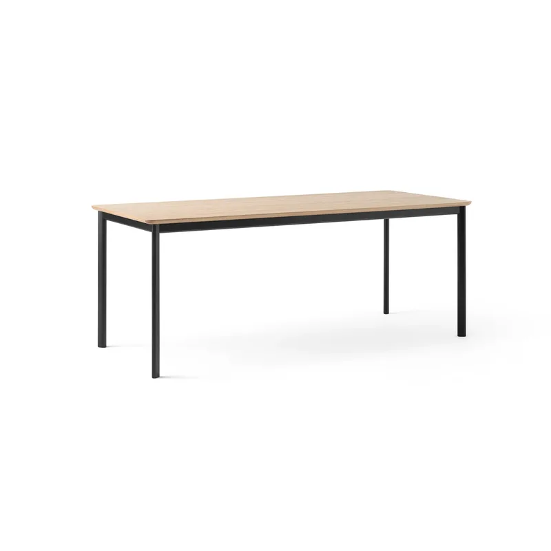 Drip HW116 Esstisch 83x193 cm Black frame-clear lacq. oak by &Tradition – product photo