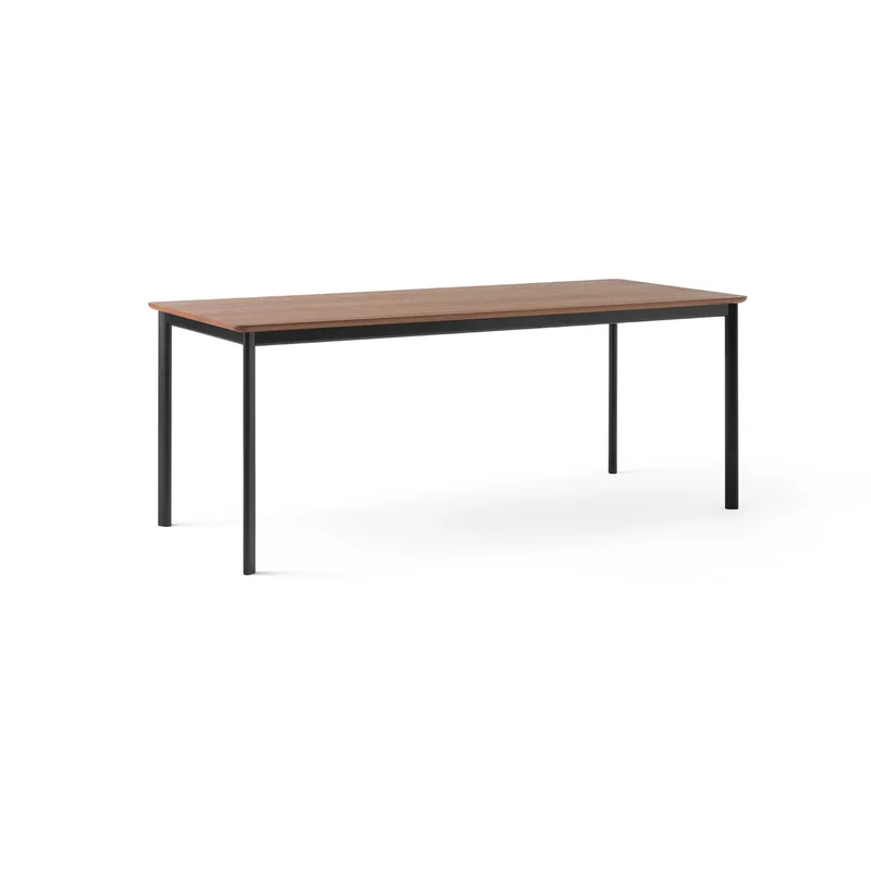 Drip HW116 Esstisch 83x193 cm Black frame-clear lacq. walnut by &Tradition – product photo