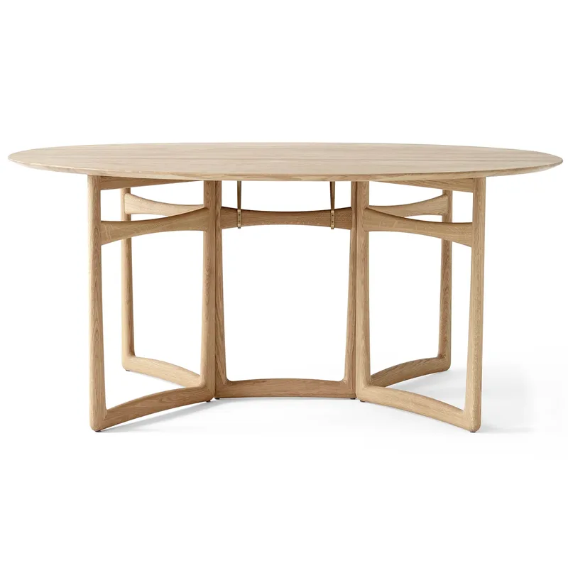 Drop Leaf Esstisch HM6 Eiche weiß geölt by &Tradition – product photo