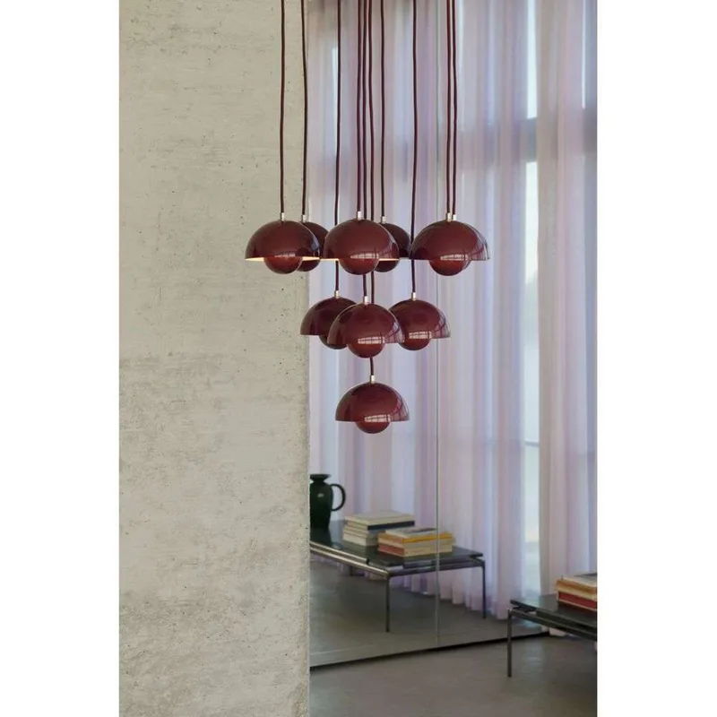 Flowerpot VP10 kroonluchter Ø53 paars - &Tradition - Woonkamer - Modern - Metaal - Meerdere lampen von &Tradition – Produktfoto