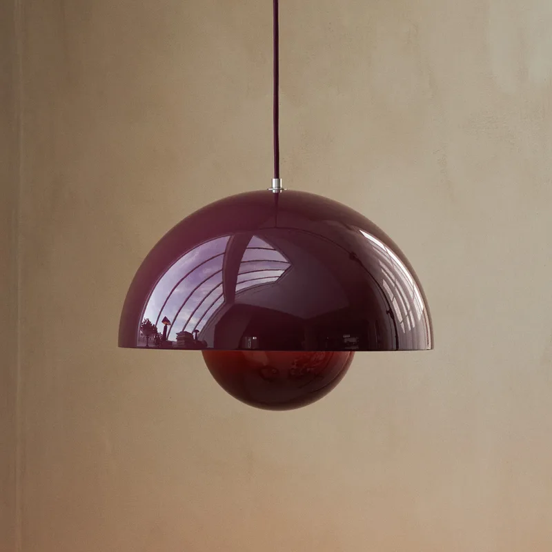 Flowerpot VP7 hanglamp, Ø37 cm, DARK Plum – &Tradition - Woonkamer - Designer - Metaal - 1 lamp by &Tradition – product photo
