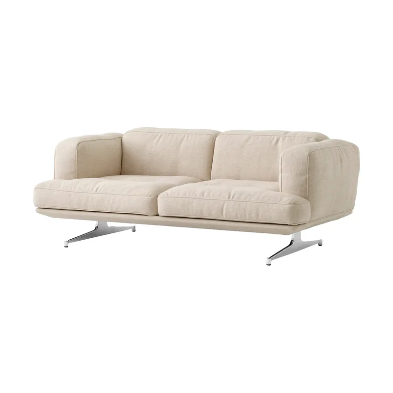 Inland AV22 Sofa 2-Sitzer Clay 0011-polished Aluminium von &Tradition – Produktfoto