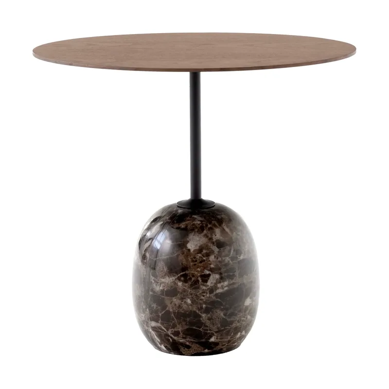 Lato LN9 Beistelltisch Walnut-Emparador marble by &Tradition – product photo