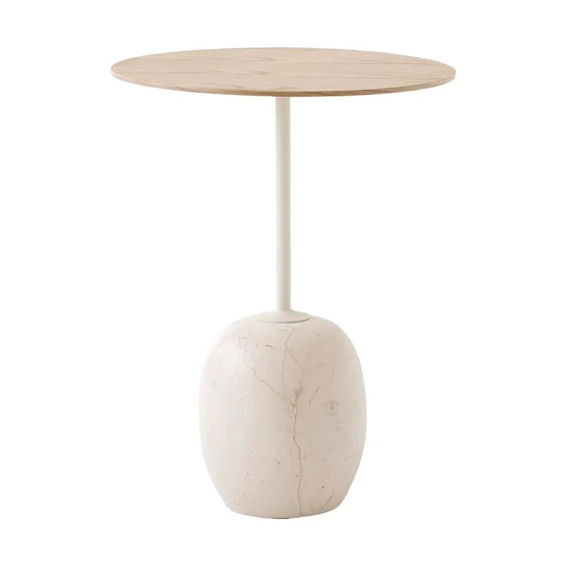 Lato Tisch LN8 Lacquered oak-Crema diva marble von &Tradition – Produktfoto