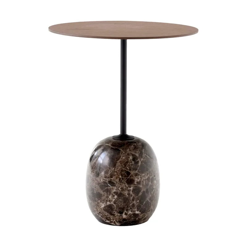 Lato Tisch LN8 Lacquered walnut-Emperador marble by &Tradition – product photo