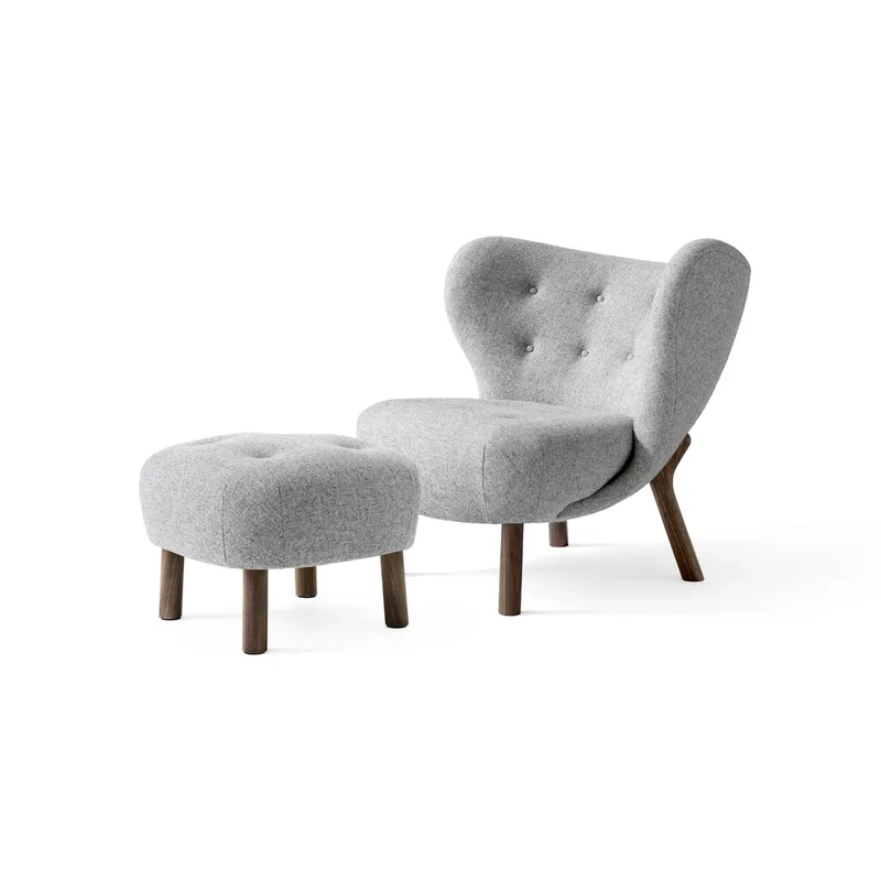 Little Petra VB1 Fauteuil inkl. Fußhocker ATD1 Walnuss geölt-Hallingdal by &Tradition – product photo