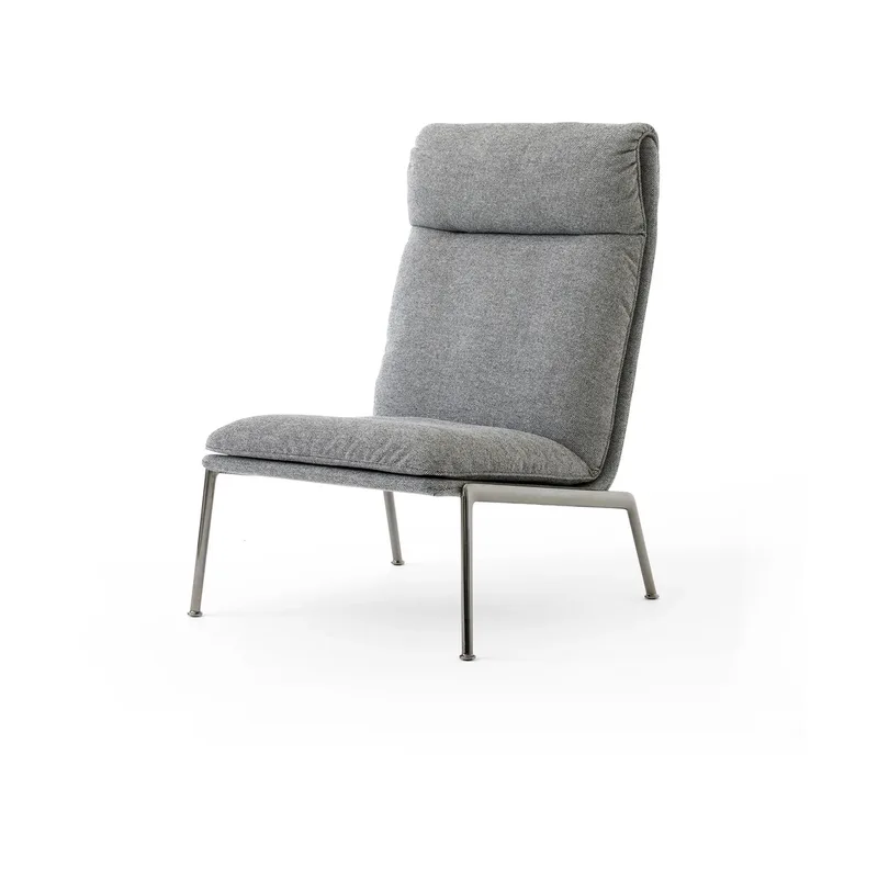 Muno LN16 High back Lounge-Sessel Dark chrome-Hallingdal 0126 von &Tradition – Produktfoto