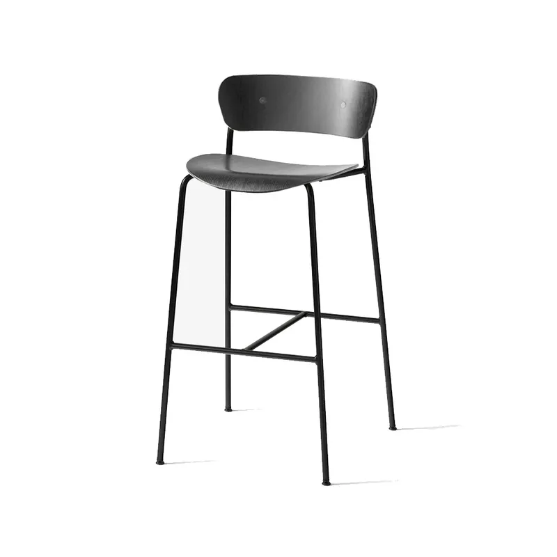 Pavilion AV9 Barstuhl Black, Stahlgestell by &Tradition – product photo