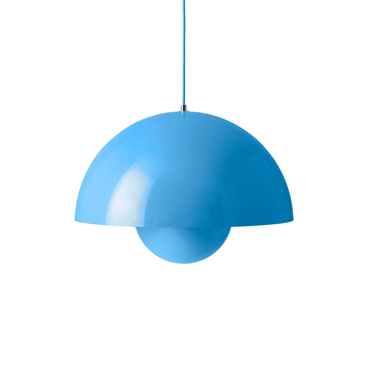 Pendelleuchte FlowerPot - Blau - lackiertes Aluminium - Designer Verner Panton by &Tradition – product photo