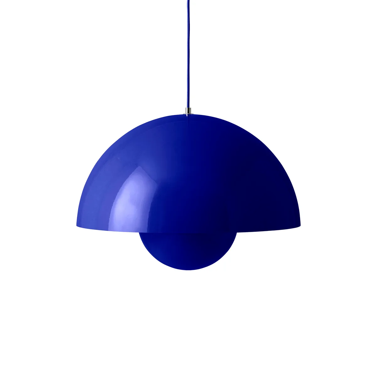 Pendelleuchte FlowerPot - Blau - lackiertes Aluminium - Designer Verner Panton från &Tradition – produktbild
