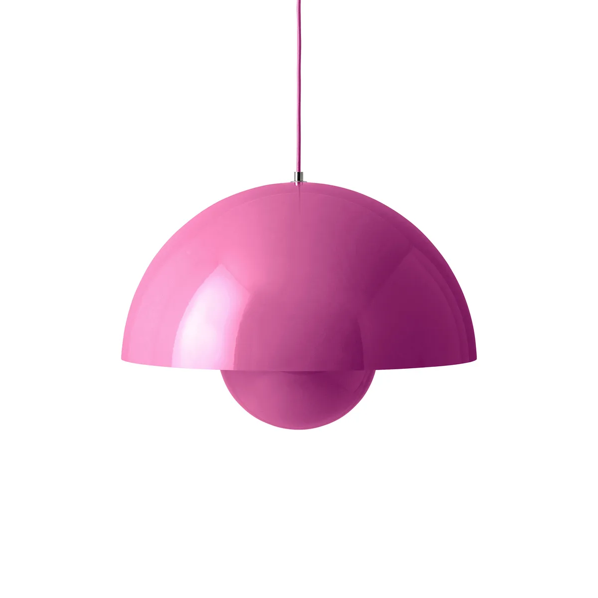 Pendelleuchte FlowerPot - Rosa - lackiertes Aluminium - Designer Verner Panton från &Tradition – produktbild