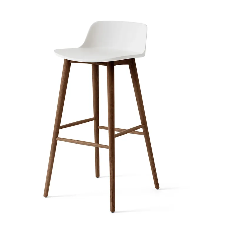 Rely HW123 Barhocker White-lackierter Nussbaumholz, 75 cm by &Tradition – product photo