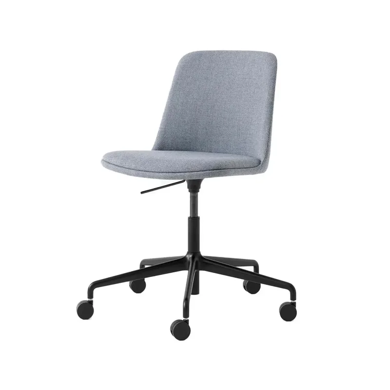 Rely HW31 Bürostuhl Stoff re-wool 718 grey, Gestell schwarz von &Tradition – Produktfoto