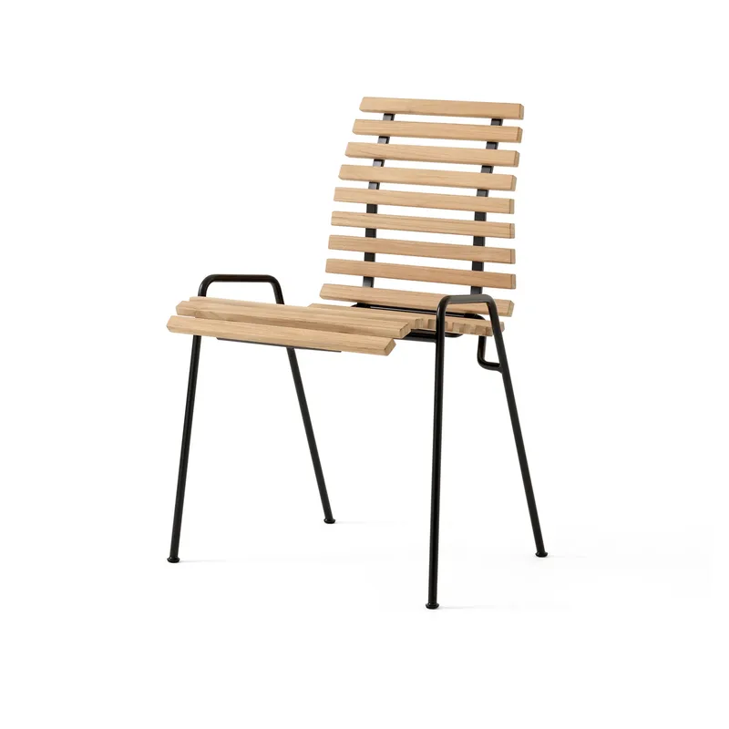 RFH RD4 Terrassen-Seitenstuhl Teak-Black by &Tradition – product photo