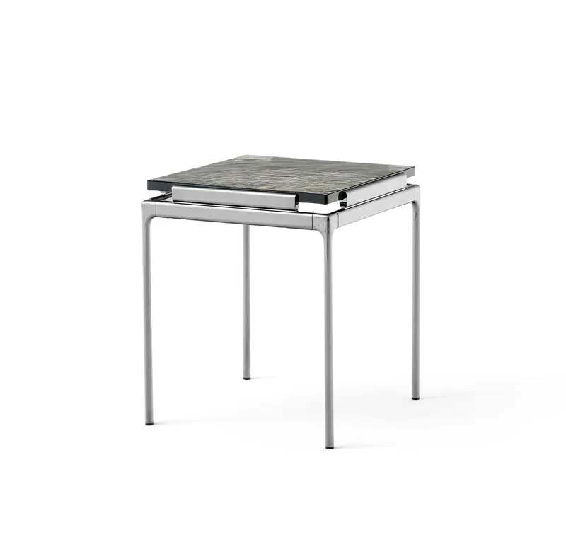 Sett LN11 Beistelltisch Smoked cast glass-dark chrome by &Tradition – product photo