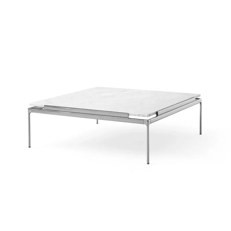Sett LN13 Couchtisch Bianco carrara-dark chrome von &Tradition – Produktfoto