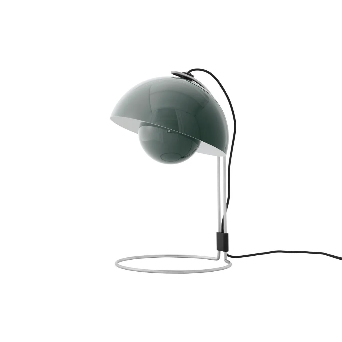Tischleuchte FlowerPot - Grau - Stahl - Designer Verner Panton by &Tradition – product photo