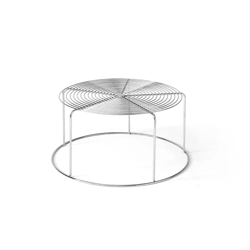 Wire VP17 Couchtisch Edelstahl, Ø74x36 cm by &Tradition – product photo