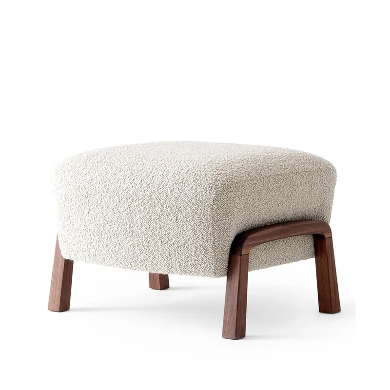 Wulff ATD3 Fußhocker Karakorum 003 beige-Walnussbeine by &Tradition – product photo